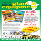 Africa Plant & Equipment magazine offers a unique advertising opportunity to both buyers and sellers of earthmoving equipment, trucks, buses, cranes and spare parts worldwide to market and sell throughout the continent of Africa.