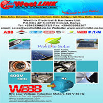 Westlink Electrical & Hardware Ltd. offers a complete line of Electrical Fittings, Switchgear, Power Tools, Lawnmowers, Electric Motors, Geared Motors, Generators Cables, Hardware Items. etc. 